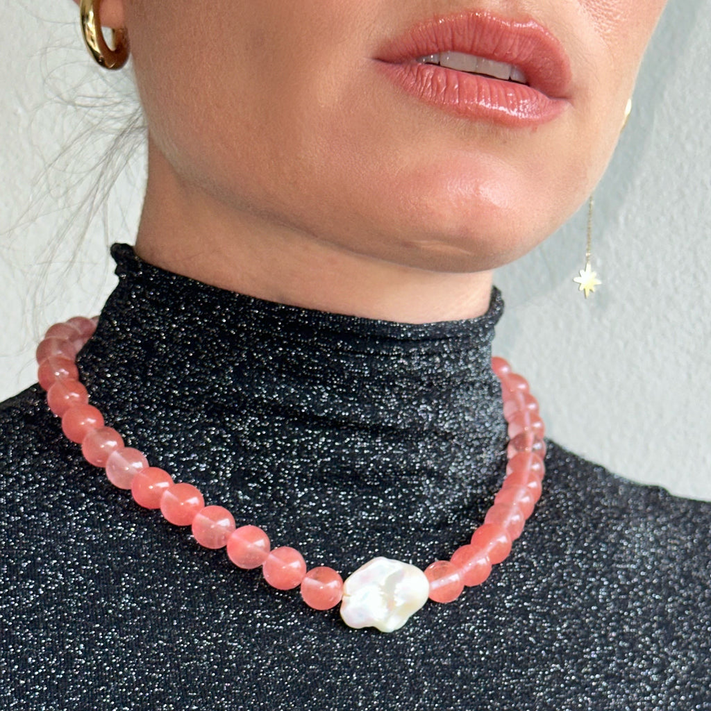 the PINK LEMONADE necklace
